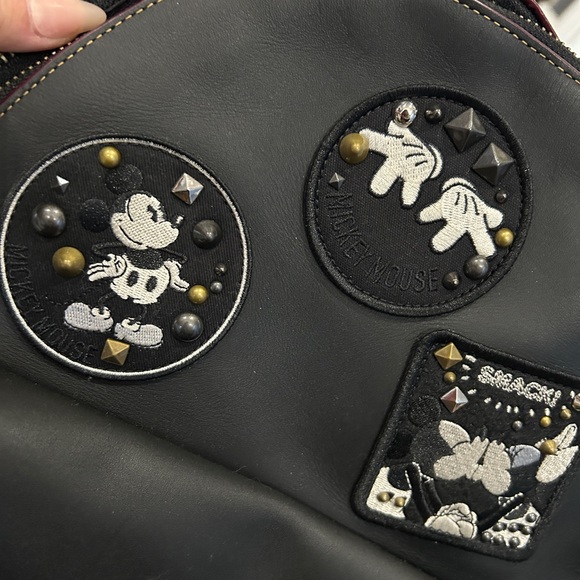 NEW | Authentic Coach X Disney Mickey Mouse Backpack | Black Leather | Rare - Picture 4 of 7
